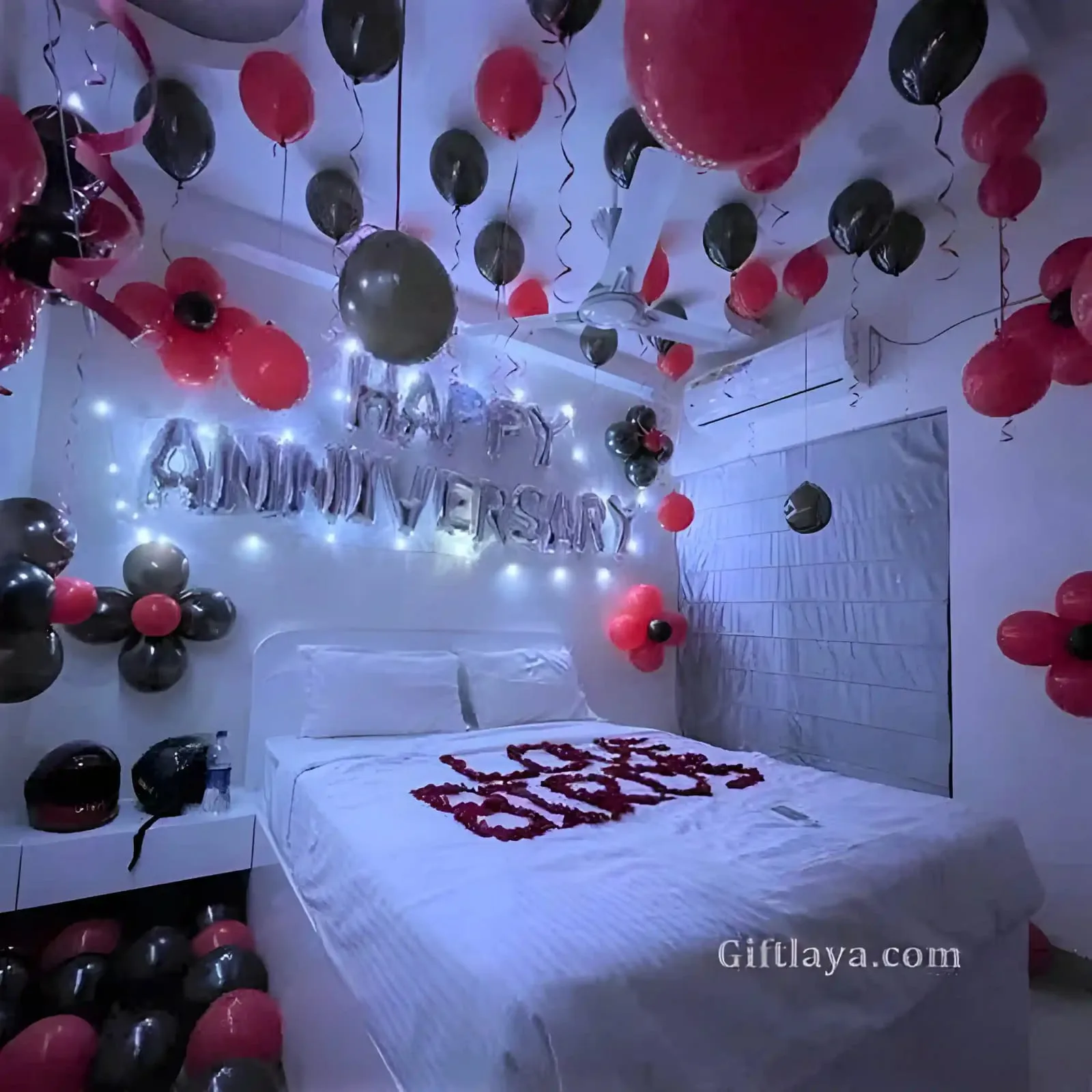 Full surprise room decoration for anniversary
