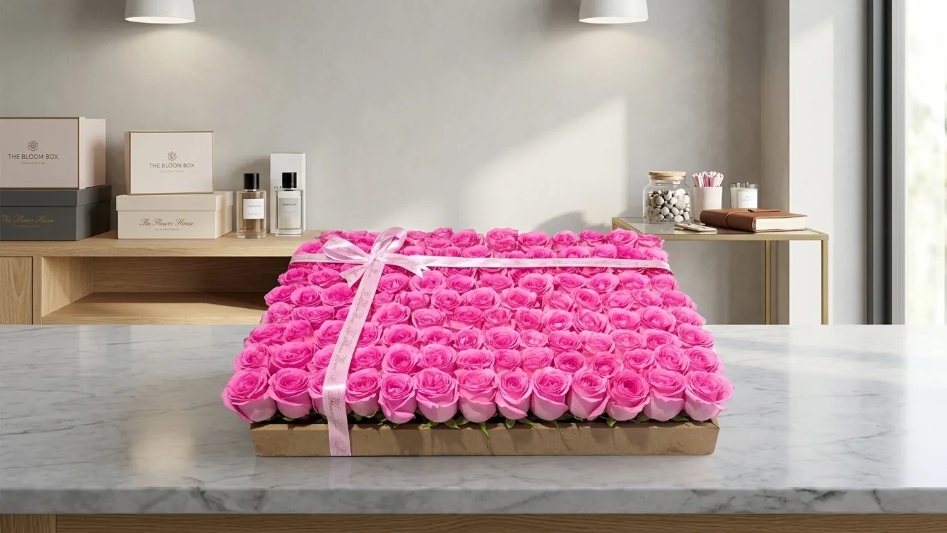 Imported Rose Basket styled view