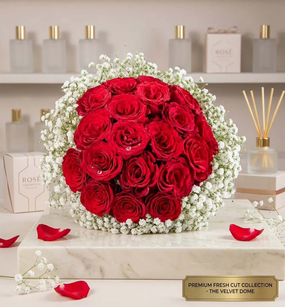 Bridal bouquet side view
