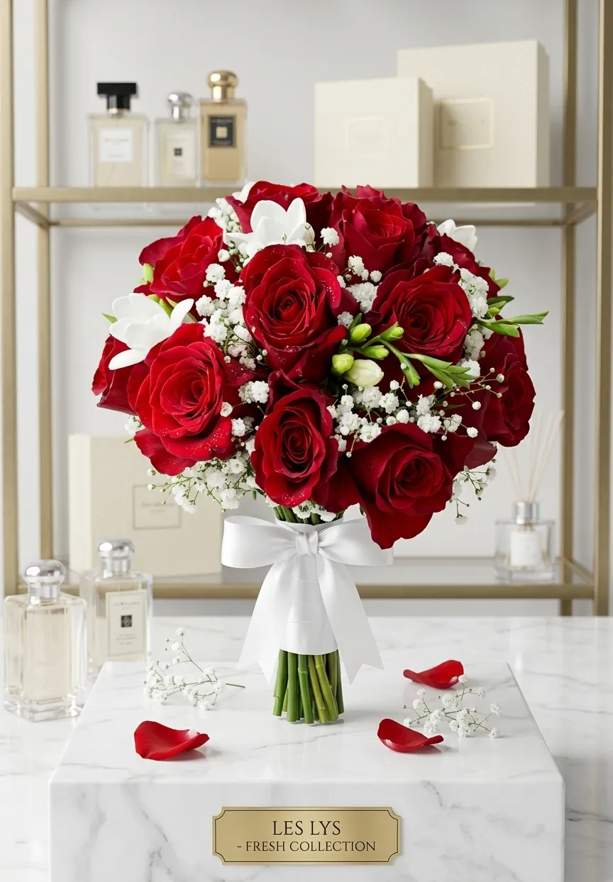 Bridal bouquet red roses