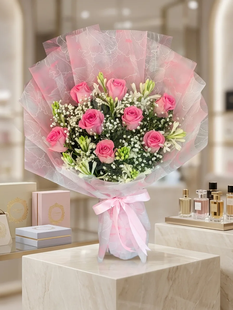 Imported bouquet with exotic international blooms — Stem N Roses Islamabad