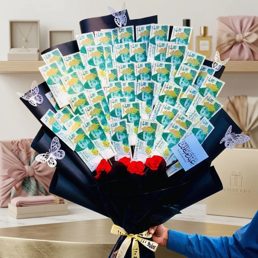 Money bouquet packaging