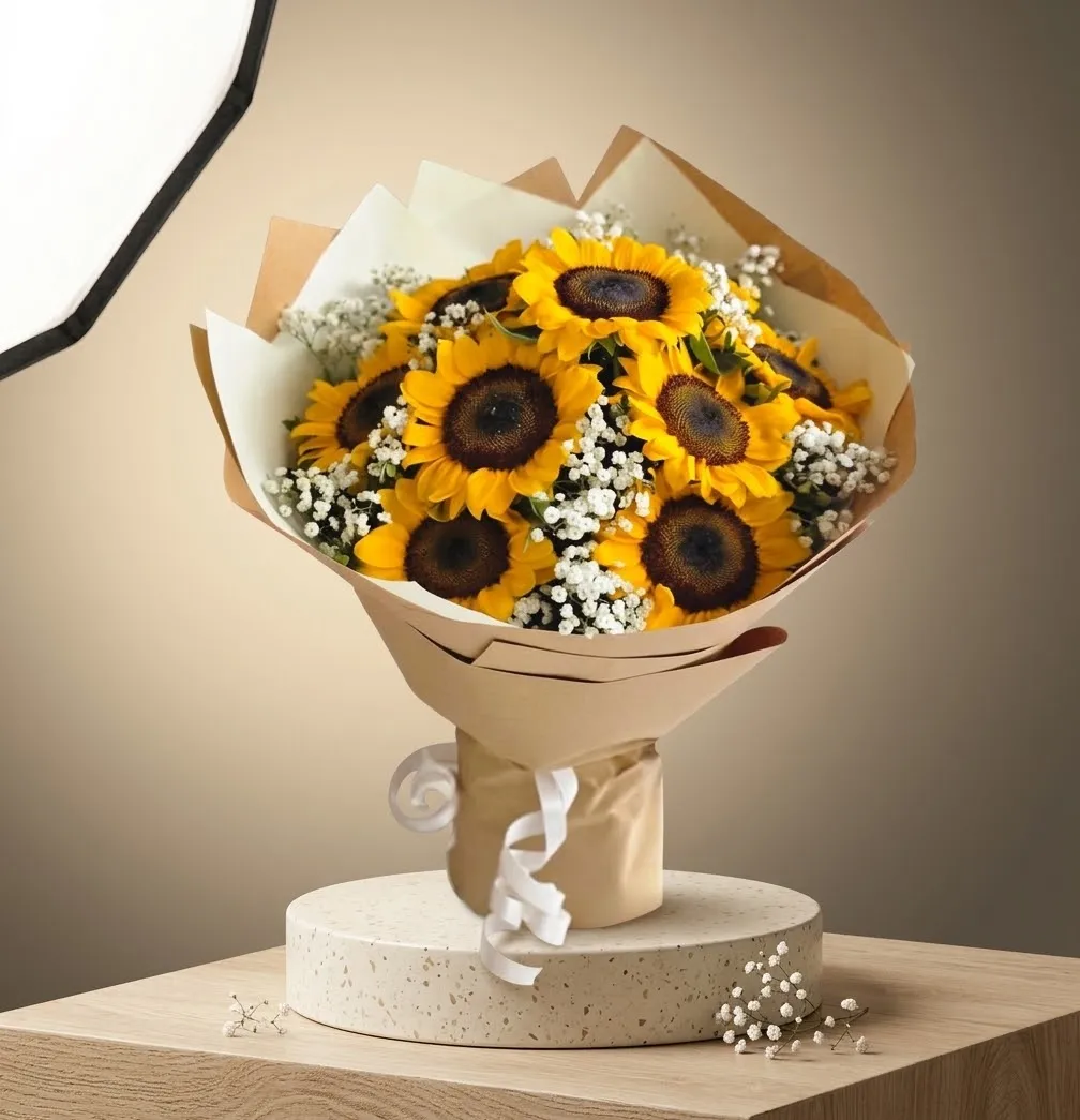 Fresh sunflower bouquet